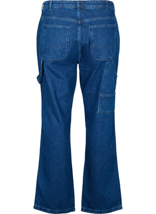 Straight fit cargo jeans, Dark blue, Packshot image number 1