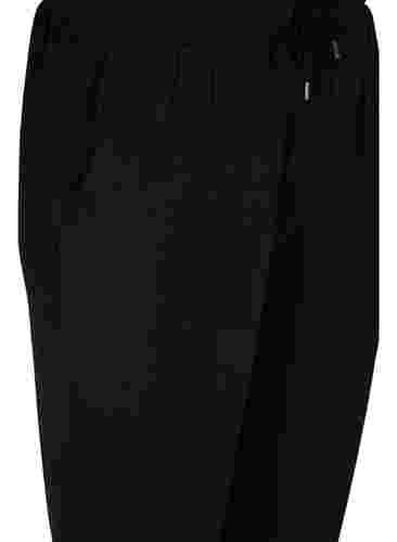 Løse viskose bukser med lommer, Black, Packshot image number 2
