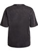 Sporty t-shirt i bomuld med washed effekt, Sort, Packshot image number 1