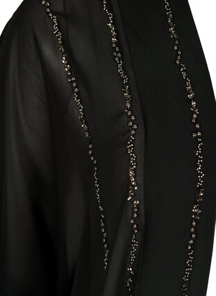 Kimono med 3/4 ærmer og perler, Black, Packshot image number 2
