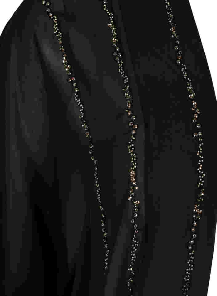 Kimono med 3/4 ærmer og perler, Black, Packshot image number 2
