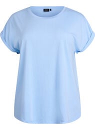 Kort&aelig;rmet t-shirt i bomuldsblanding	, Bl&aring;