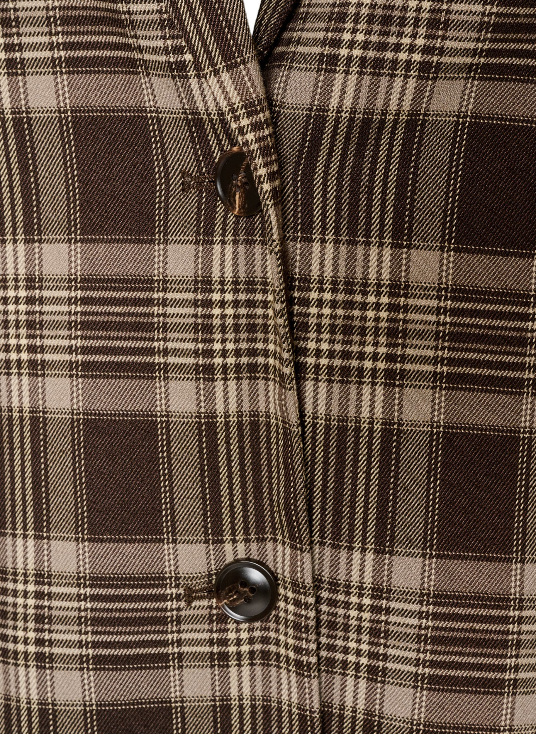 ZizziTernet blazer med lommer og slids, Brun, Packshot image number 2