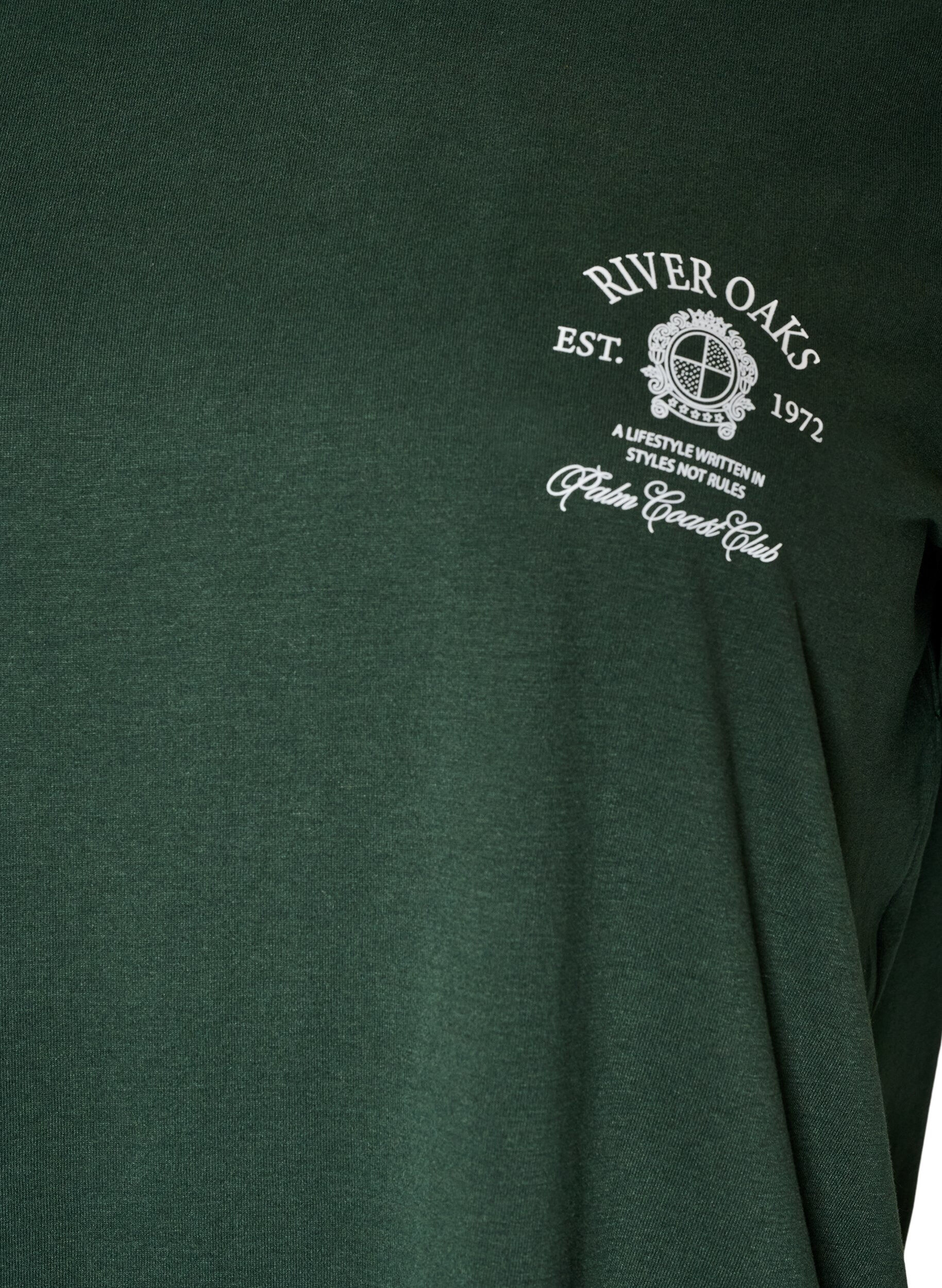 ZizziT-shirt med motiv, Gr&oslash;n, Packshot image number 2