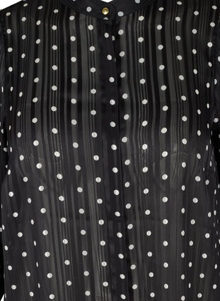 Printet skjorte med 3/4 ærmer, Black Dot, Packshot image number 2