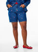 Denim shorts med broderede motiver, Bl&aring;, Model image number 2