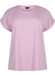 Kortærmet t-shirt i bomuldsblanding, Lavender Mist, Packshot