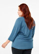 Tr&aelig;ningsbluse med 3/4 &aelig;rmer, Bl&aring;, Model image number 2