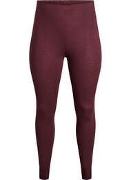 Basis leggings med ekstra l&aelig;ngde, M&oslash;rk Bordeaux