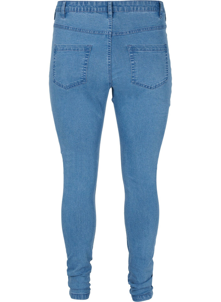 Højtaljede super slim Amy jeans, Blå, Packshot image number 1