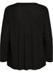 &Aring;ben cardigan i struktureret jersey, Sort, Packshot image number 1