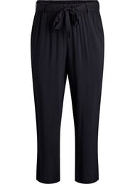 Bukser i viskose med h&oslash;j talje, Sort