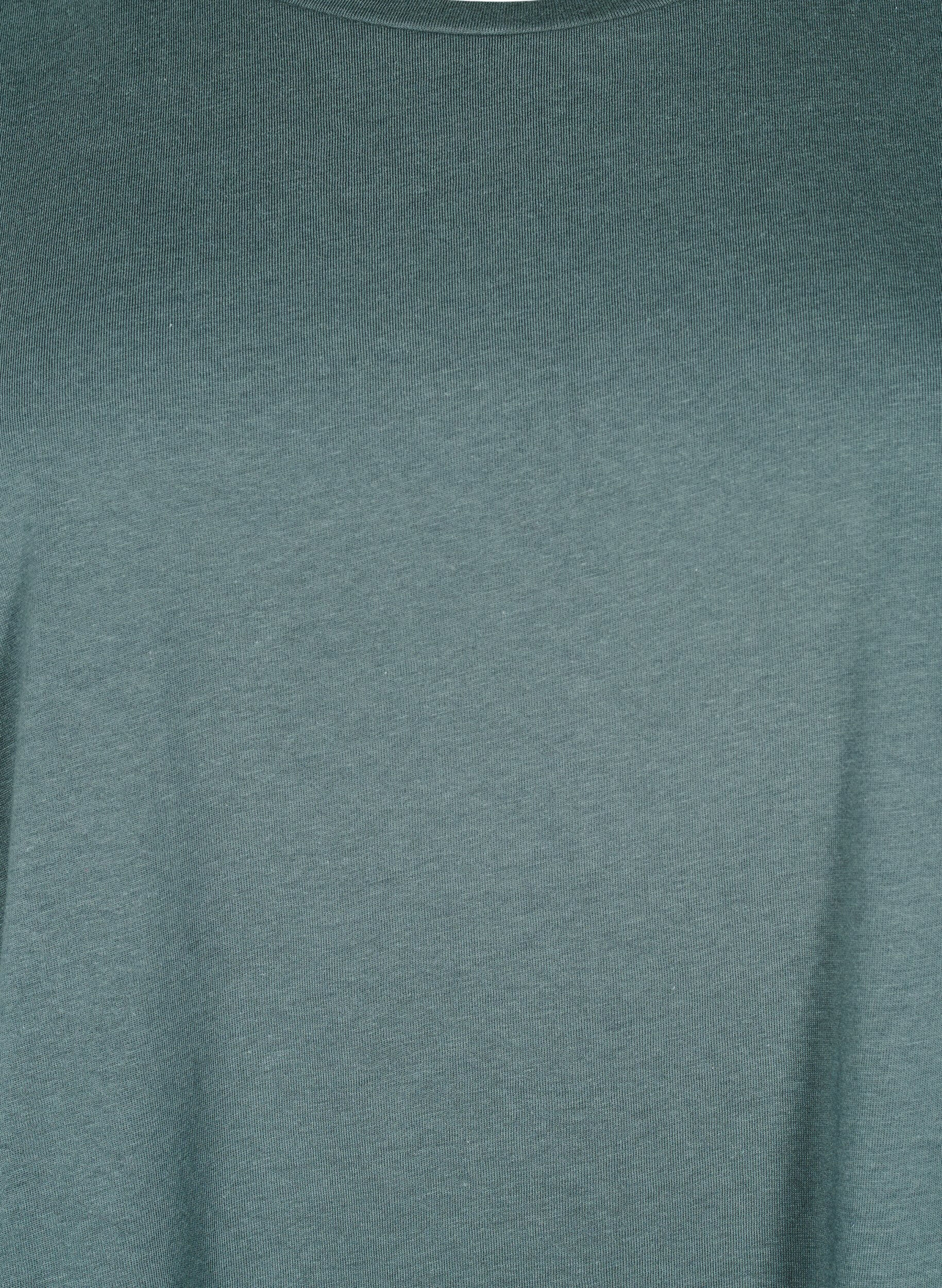 Zizzi Kort&aelig;rmet t-shirt i bomuldsblanding, Gr&oslash;n, Packshot image number 2