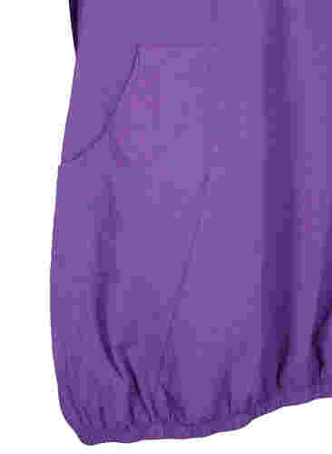 Kortærmet kjole i bomuld, Deep Lavender, Packshot image number 3