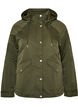 Vatteret parka med aftagelig h&aelig;tte, Gr&oslash;n, Packshot image number 0
