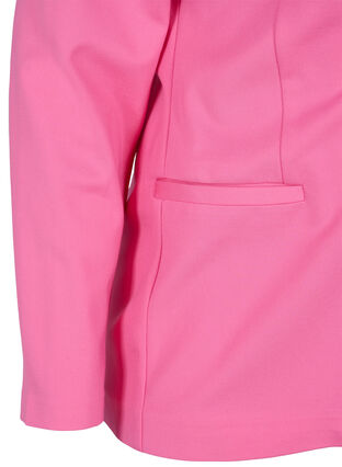 Enkel blazer med knaplukning, Azalea Pink, Packshot image number 3