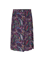 Viskose midi-nederdel i paisleyprint, Multi Paisley