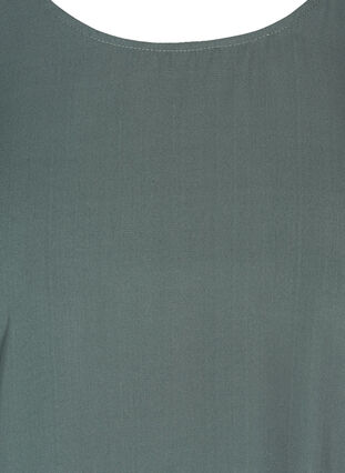 Bluse med korte blonde ærmer, Balsam Green, Packshot image number 2