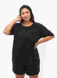 Bluse med 1/2 ærmer, Black, Model