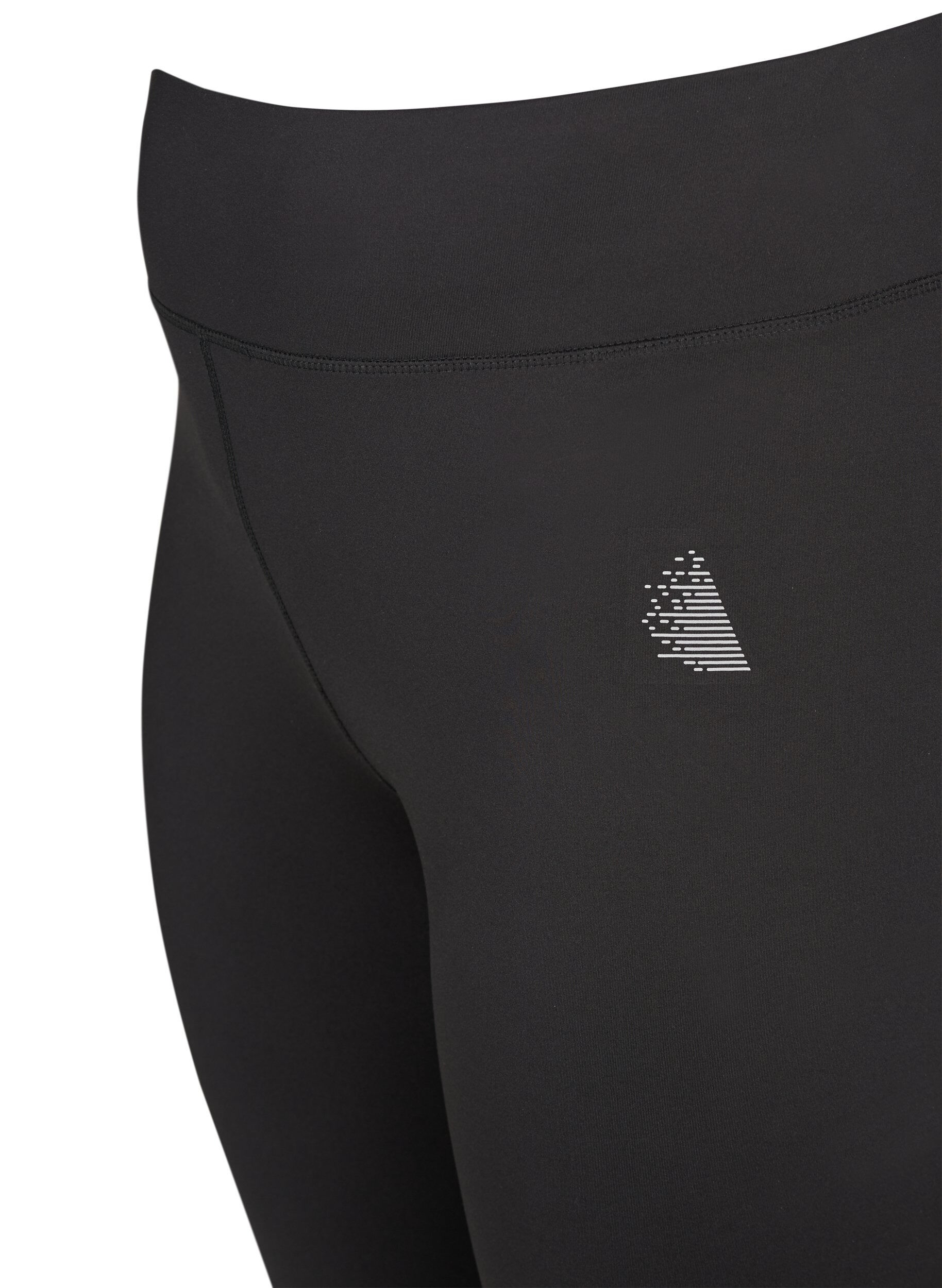 ZizziCropped basis tr&aelig;ningstights, Sort, Packshot image number 2