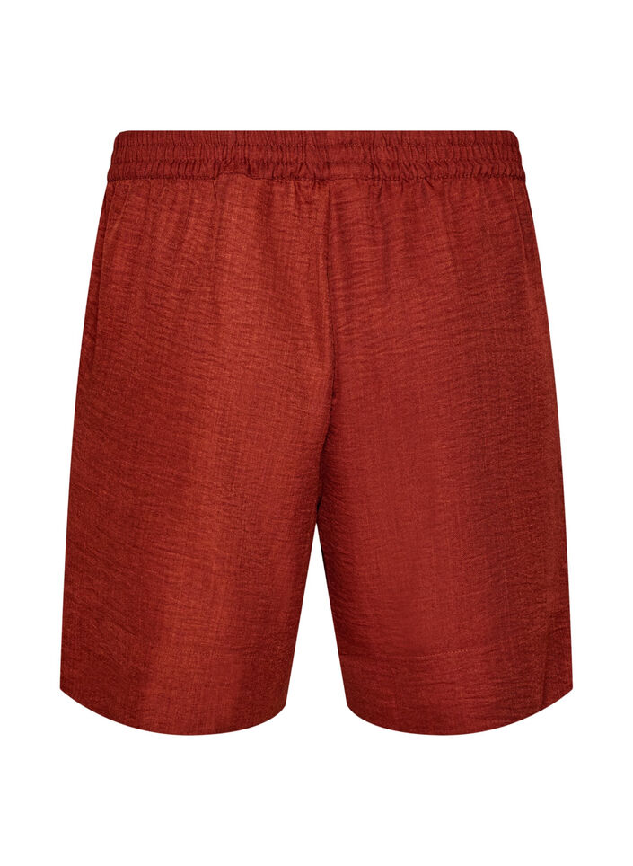 Shorts med lommer og h&oslash;j talje, R&oslash;d, Packshot image number 1