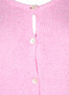 Strikcardigan med uld og knapper, Begonia Pink Mel., Packshot image number 2