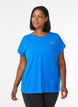 Ensfarvet tr&aelig;nings t-shirt, Bl&aring;, Model image number 0