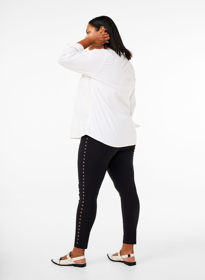 Leggings med eyelets, Black, Model image number 1