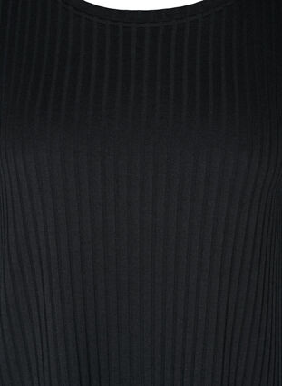 Midikjole med 2/4 ærmer og flæser, Black, Packshot image number 2
