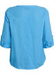 Skjortebluse i bomuld med V-udsk&aelig;ring, Bl&aring;, Packshot image number 1