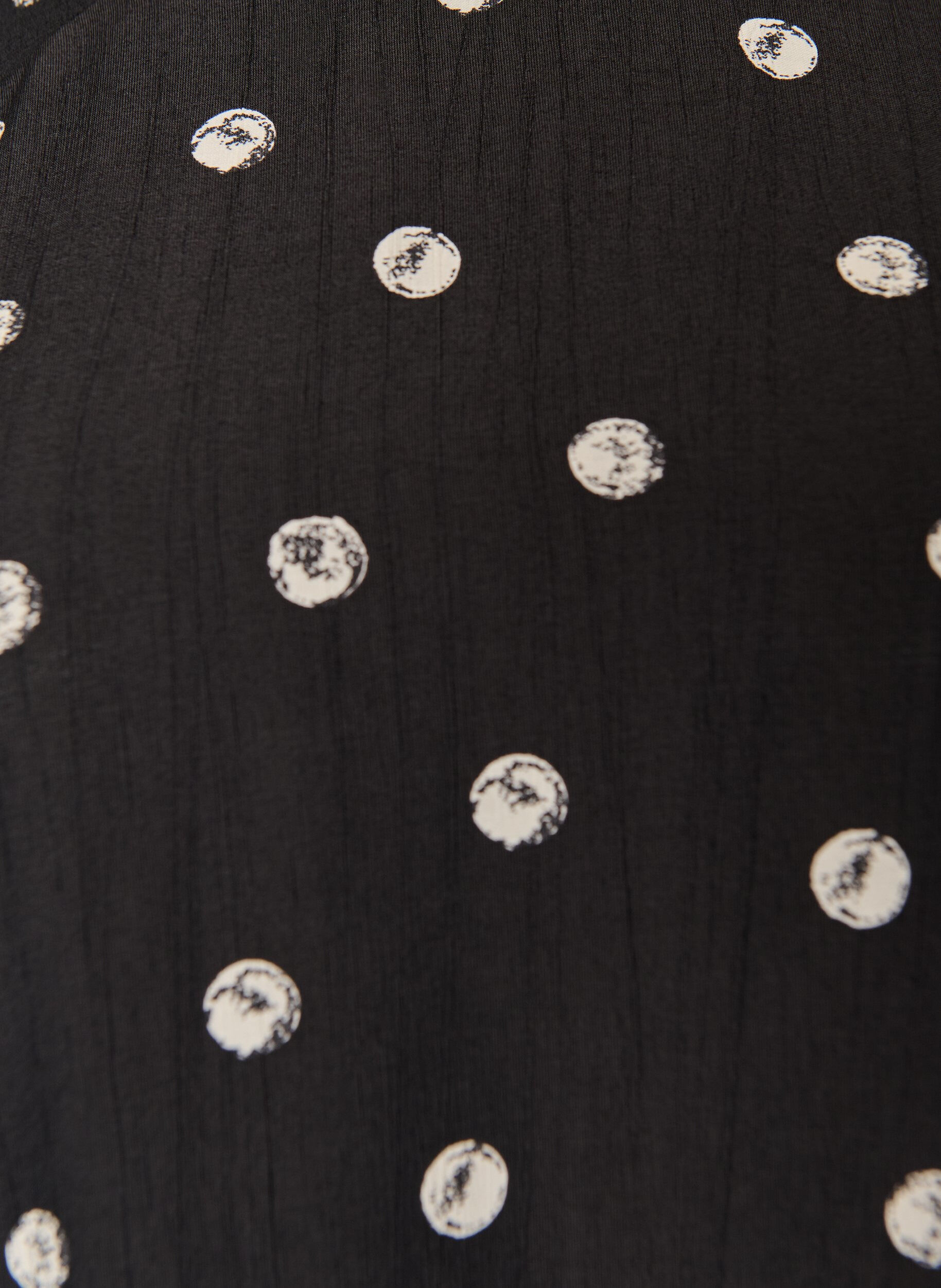 ZizziKort kjole i viskose med ballon&aelig;rmer, Sort, Packshot image number 2