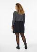 Kort jerseynederdel med slids, Sort, Model image number 2