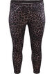 Leggings i velour med leopardmønster, Brun, Packshot image number 0