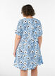 Kort kjole med blomsterprint, Bl&aring;, Model image number 2