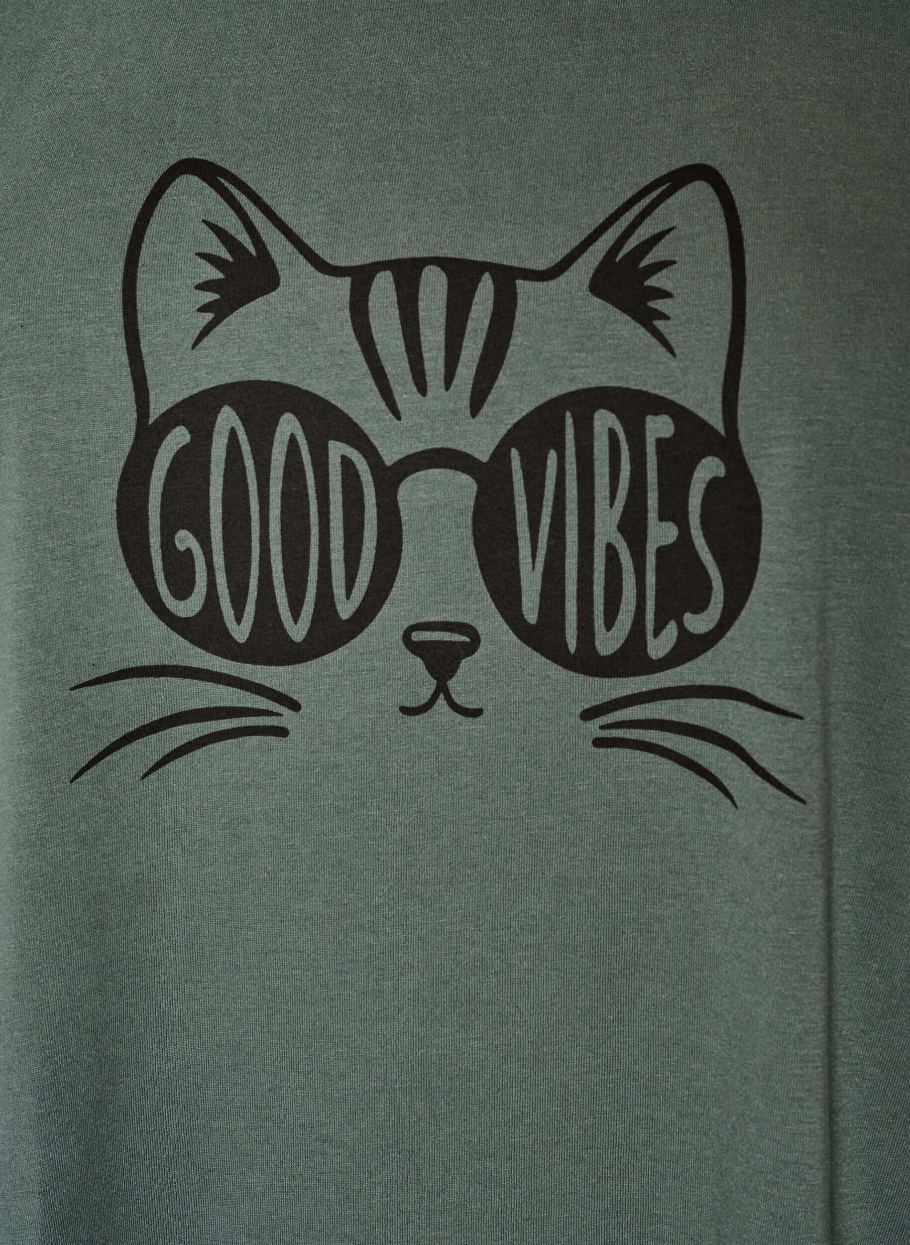 ZizziT-shirt med motiv, Gr&oslash;n, Packshot image number 2
