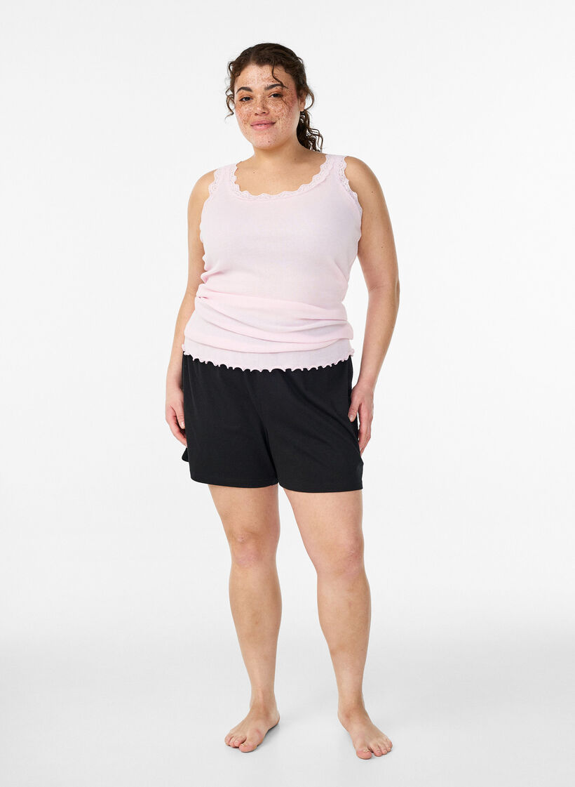 Top med blondekant, Lyser&oslash;d, Model image number 1