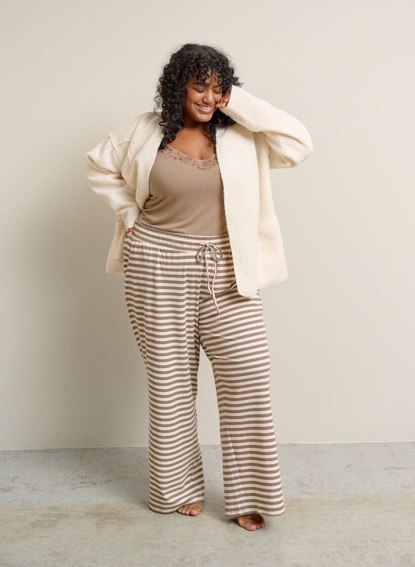 Løs cardigan med lommer, Vanilla, Image image number 0