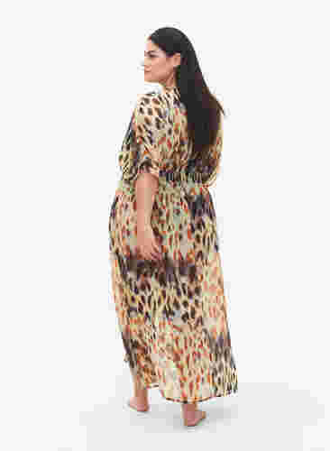 Strand kimono med print, Abstract Leopard, Model image number 1