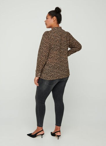 Skjorte med leopard print, Leo, Model image number 1