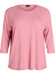 Jerseybluse med 3/4 &aelig;rmer, Lyser&oslash;d, Packshot image number 0
