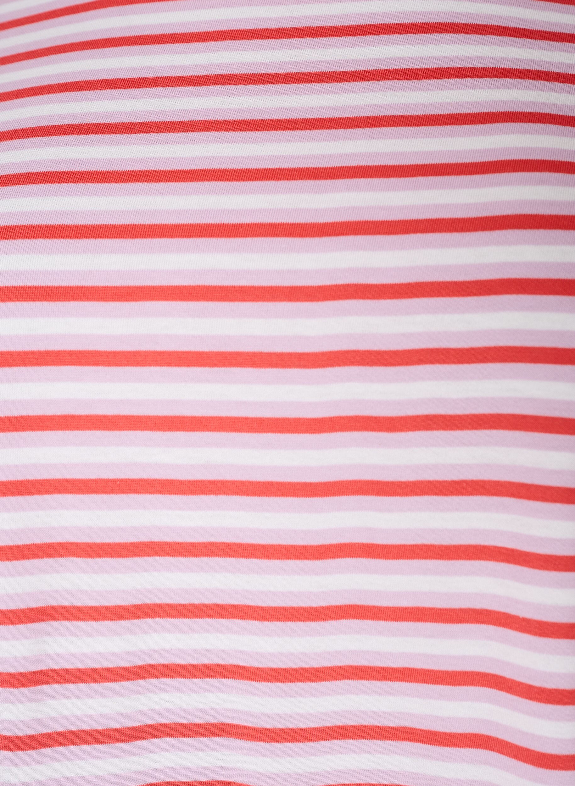 ZizziLang oversize T-shirt i &oslash;kologisk bomuld med striber, Lilla, Packshot image number 2