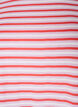 Lang oversize T-shirt i &oslash;kologisk bomuld med striber, Lilla, Packshot image number 2