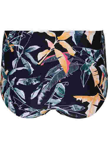 Printet bikini underdel med ekstra høj talje, Leaf Print, Packshot image number 1