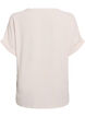 L&oslash;s bluse med korte &aelig;rmer, Beige, Packshot image number 1