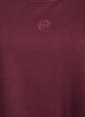 Kort sweatkjole med flæsedetalje, Mørk Bordeaux, Packshot image number 2