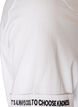 T-shirt i bomuld med tekstbroderi, Hvid, Packshot image number 3