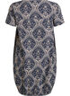 Kort&aelig;rmet bomuldskjole med print, Bl&aring;, Packshot image number 1