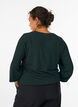 Bluse med sildebensm&oslash;nster og glittertr&aring;d, Gr&oslash;n, Model image number 2