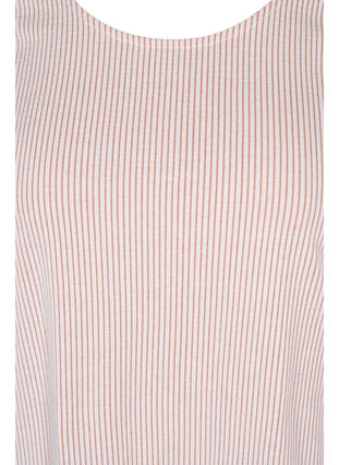 Stribet bluse med 3/4 ærmer, Pecan Brown Stripe, Packshot image number 2