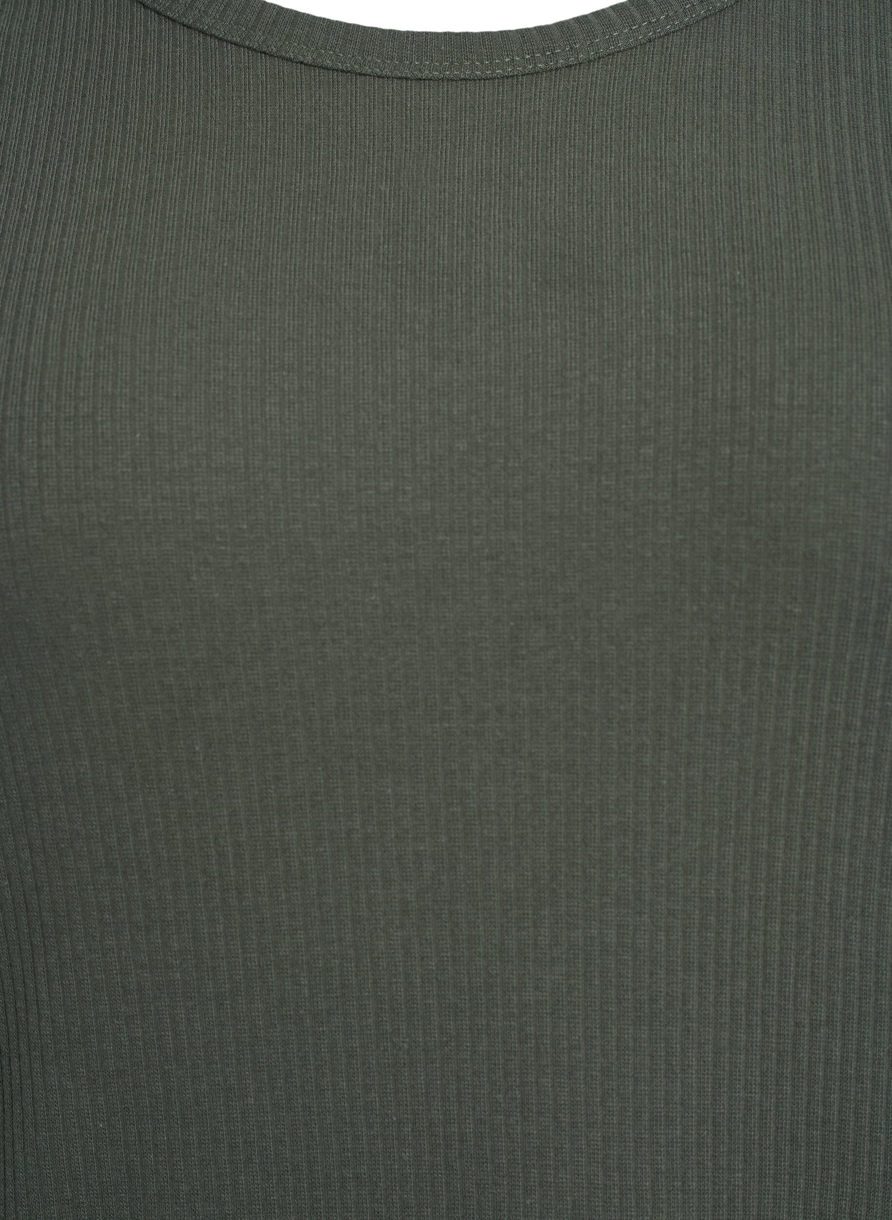 Zizzi Maxikjole i jersey med korte &aelig;rmer, Gr&oslash;n, Packshot image number 2